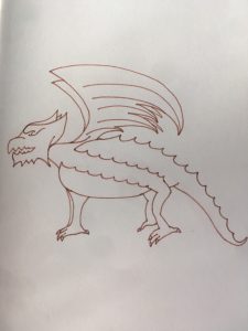 Mostly fierce dragon in progress