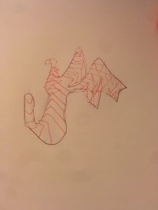 Six year old's simple red dragon