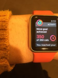 Picture of Apple Watch with goal achieved