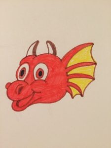 Red dragon head