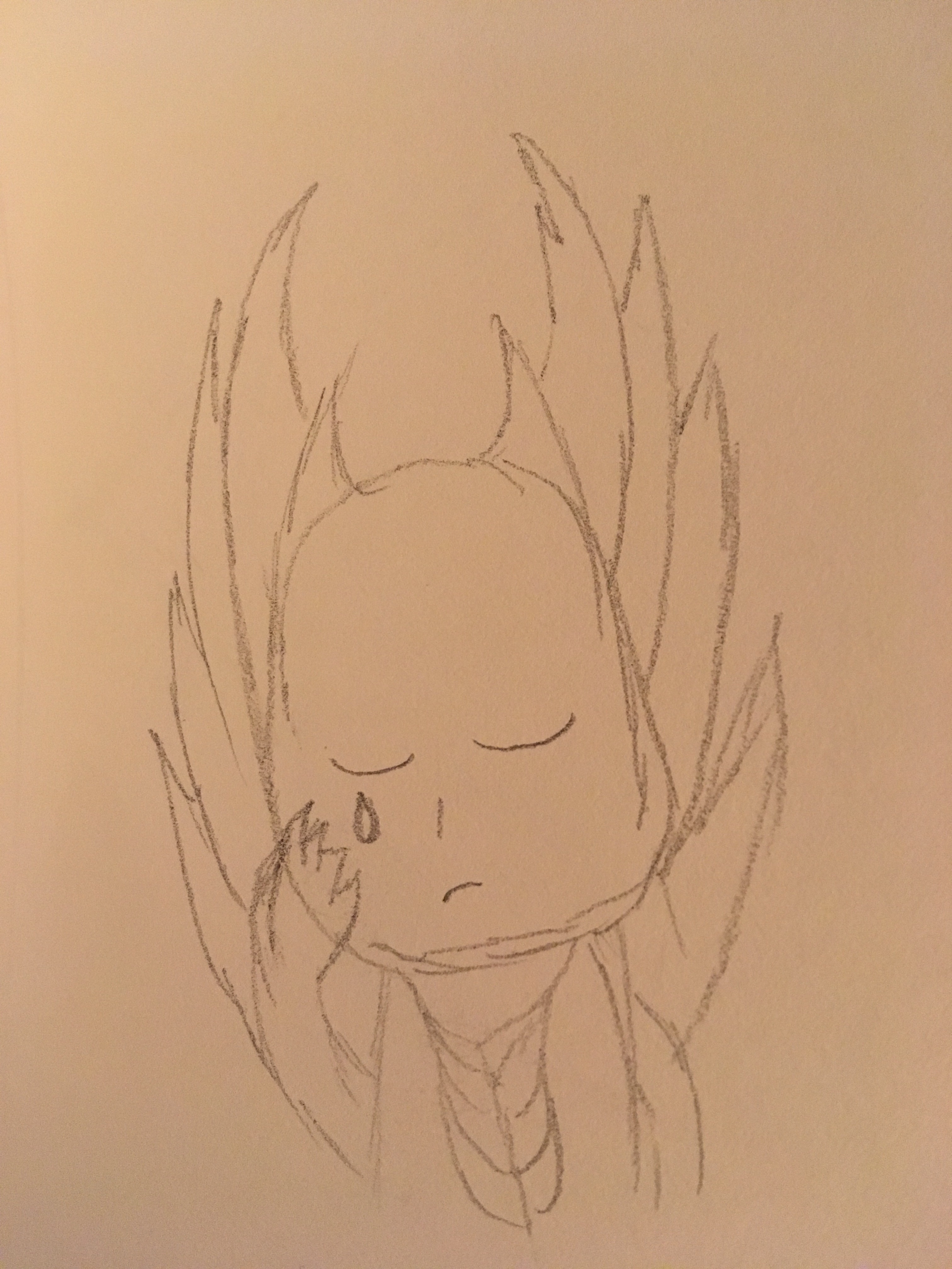 Crying cute dragon