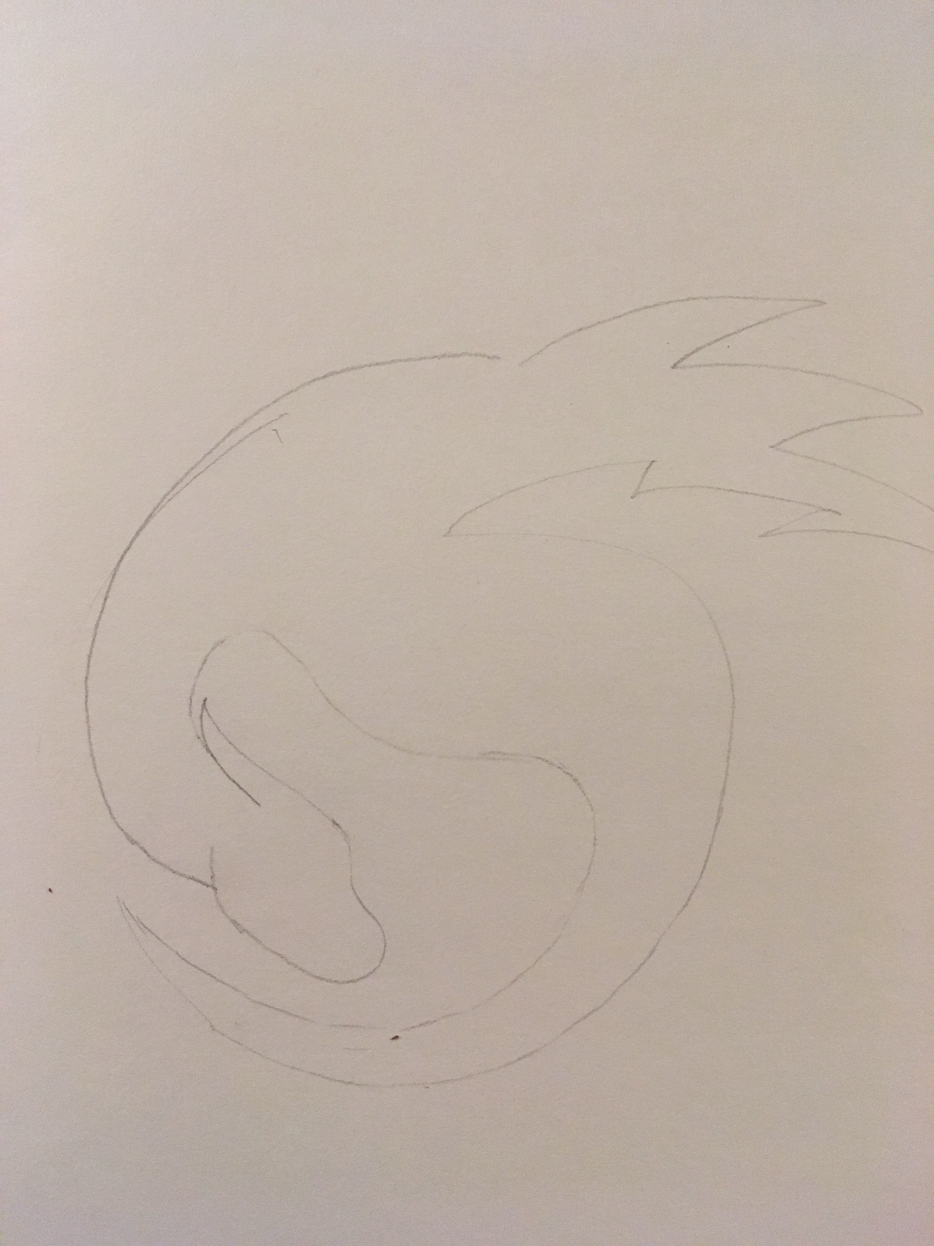 Dragon in pencil circling around
