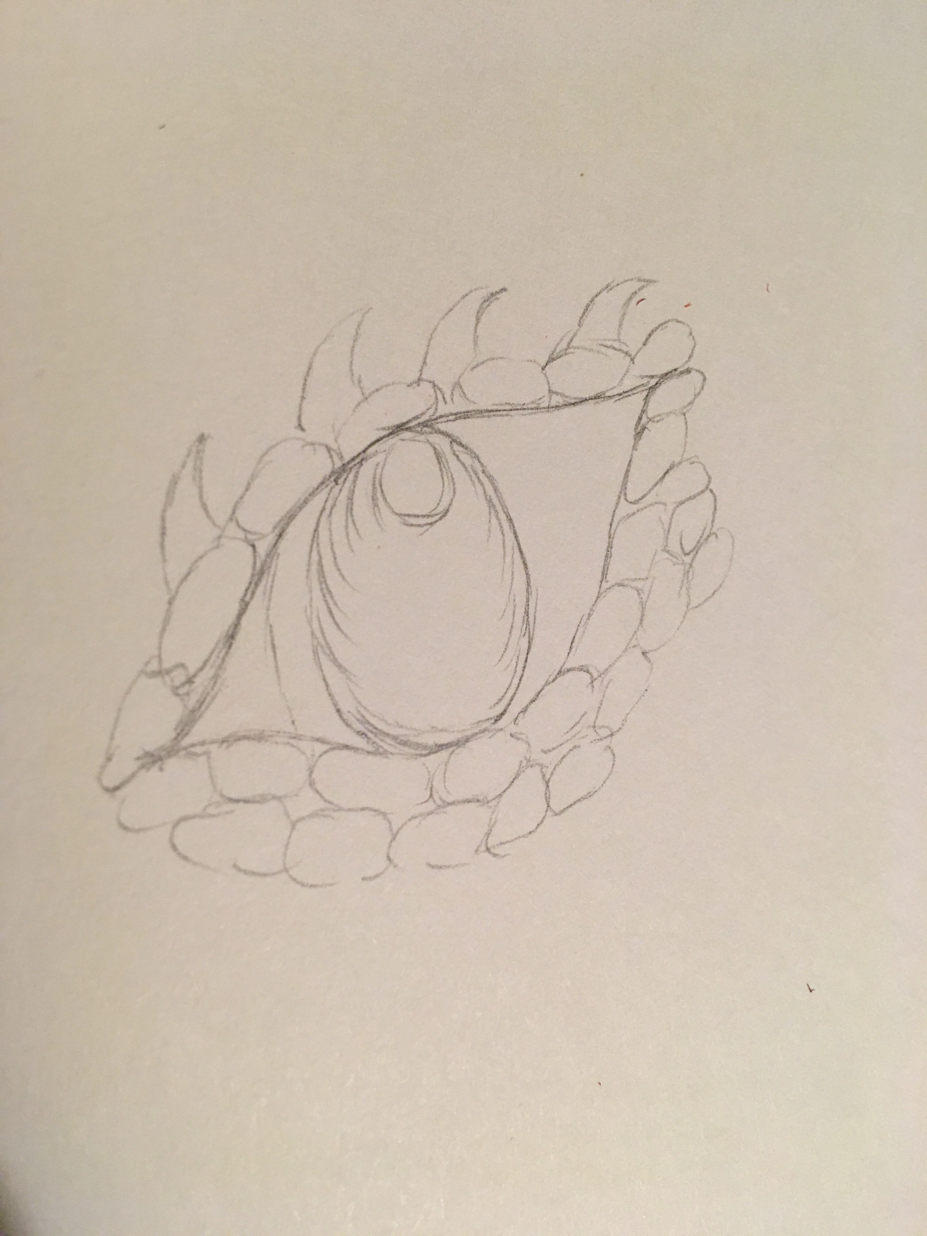 Dragon eye sketch pencil spikes for eyelid