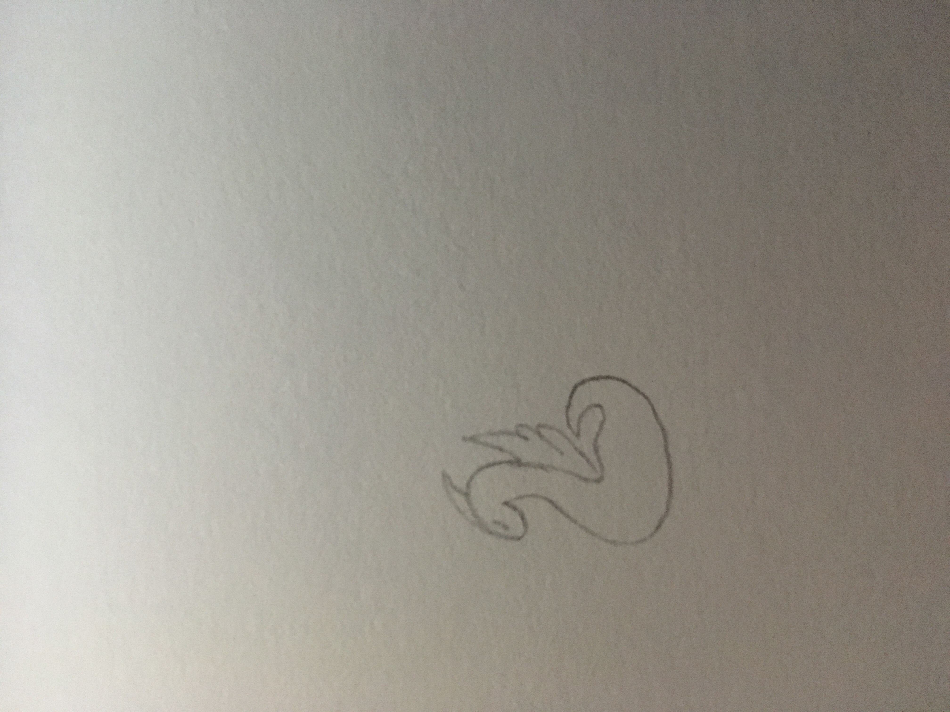 Tiny pencil dragon / swan 