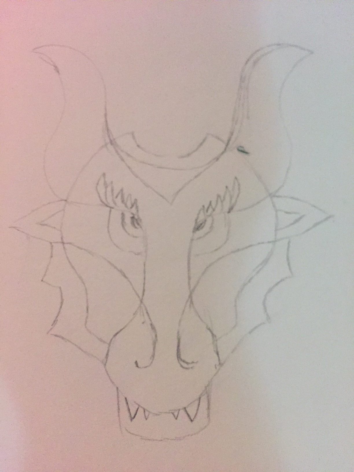 Sketch of dragon face